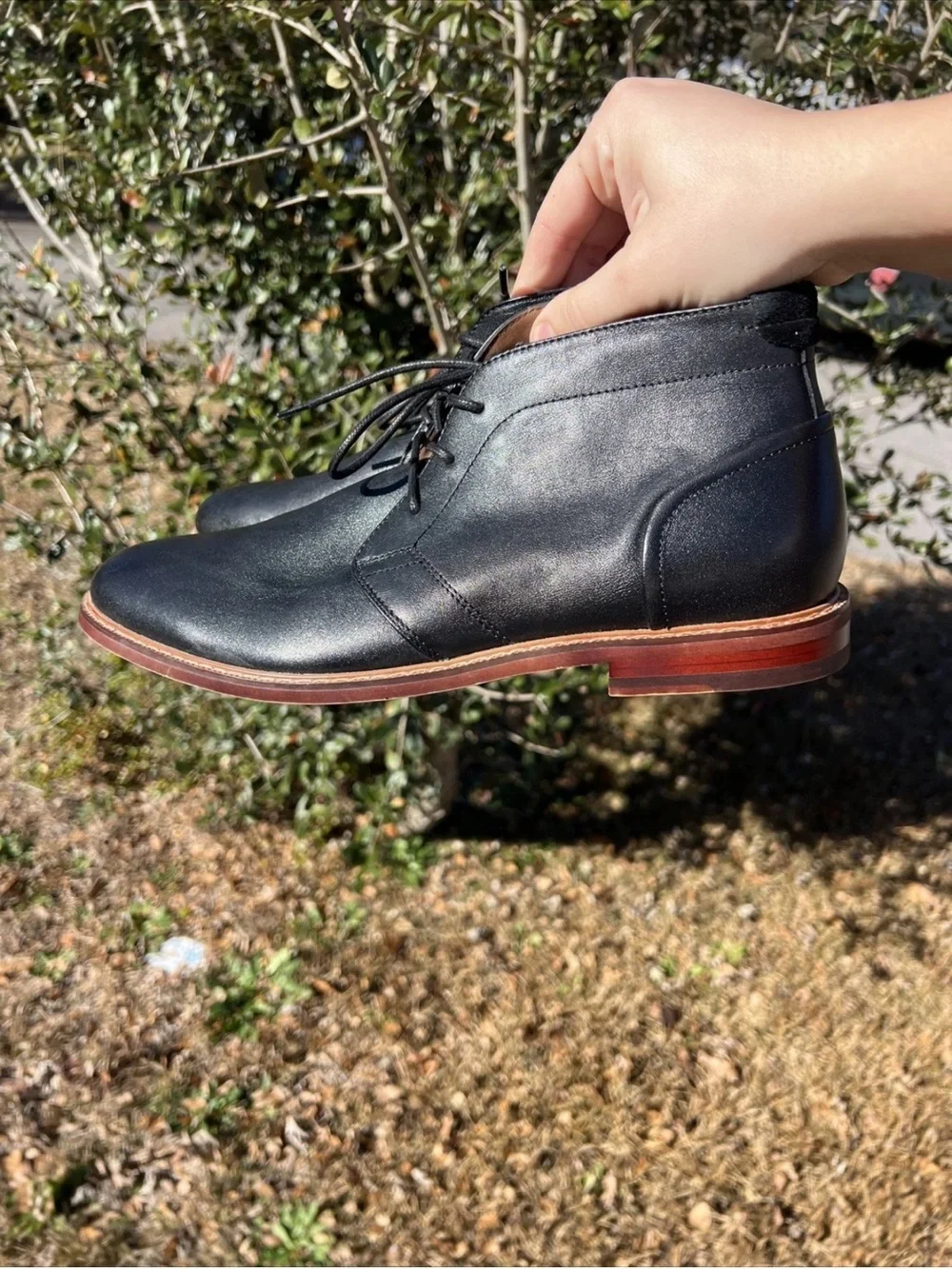 NEW Fairlane Black Leather Chukka Boots Men Size 10